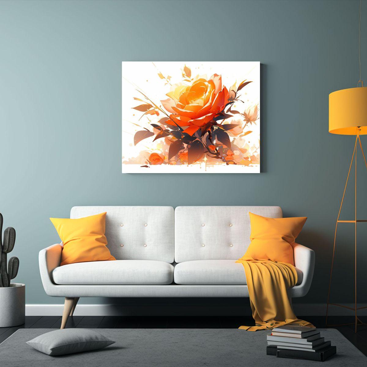 Cuadro Composición Naranja Neonoir Estilo Mediano 65x50cm-2
