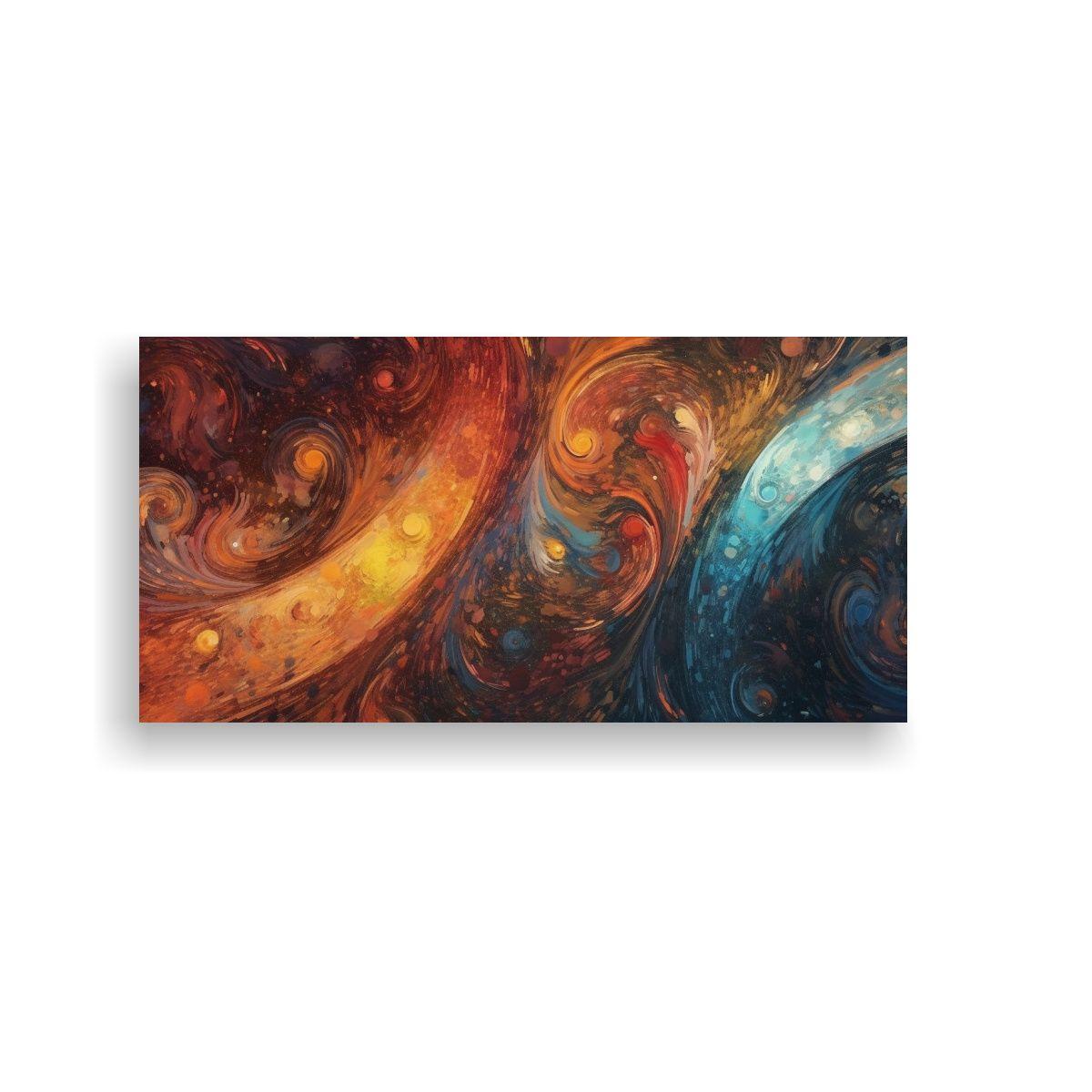 Cuadro Abstracto Poder En Tonos Oscuros Con 100x50cm-0