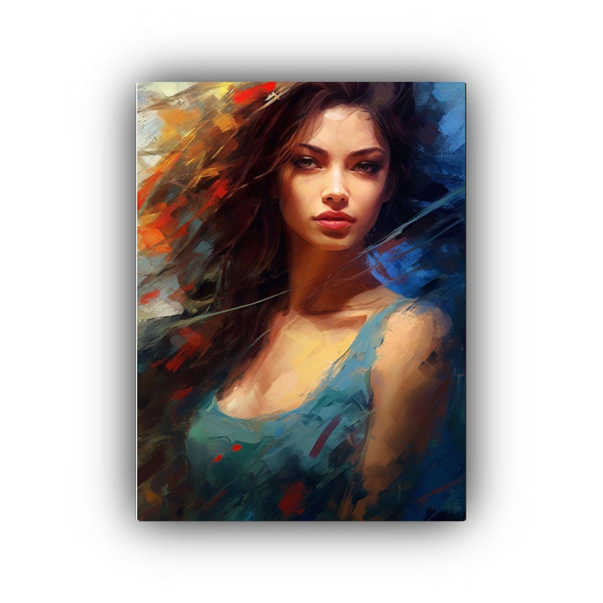 Mural Impresionista De Mujeres Retrato Juguetón 40x50cm-0