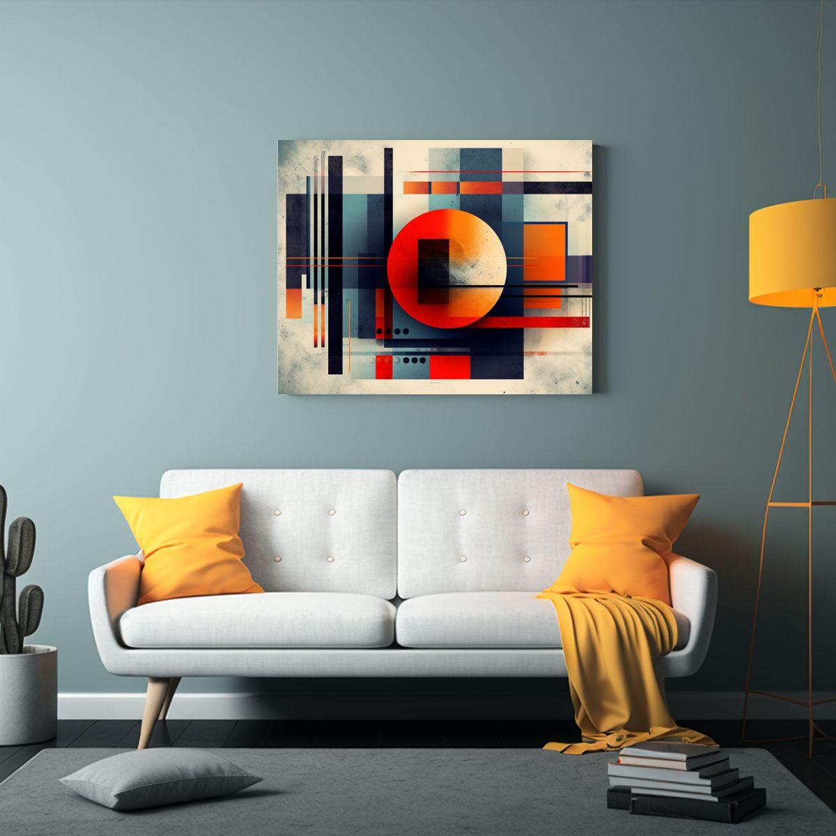Cuadro Abstracto Moderno De Alta Resolución En Bastidor 65x50cm-2