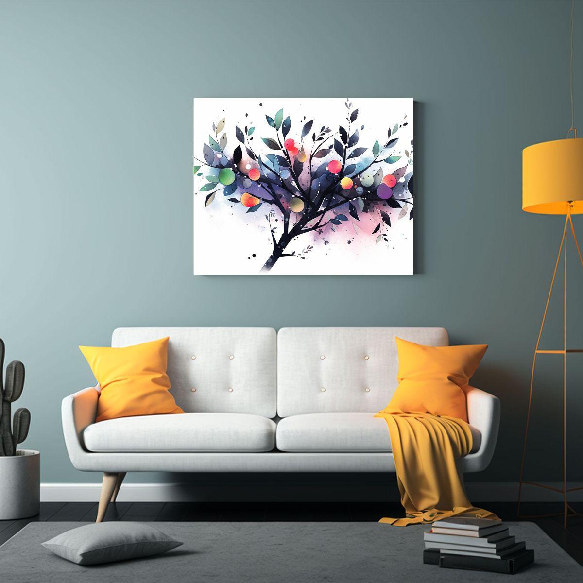 Pinturas De árboles Frutales En Acuarelas Tonos Intensos, A 30x20cm-2