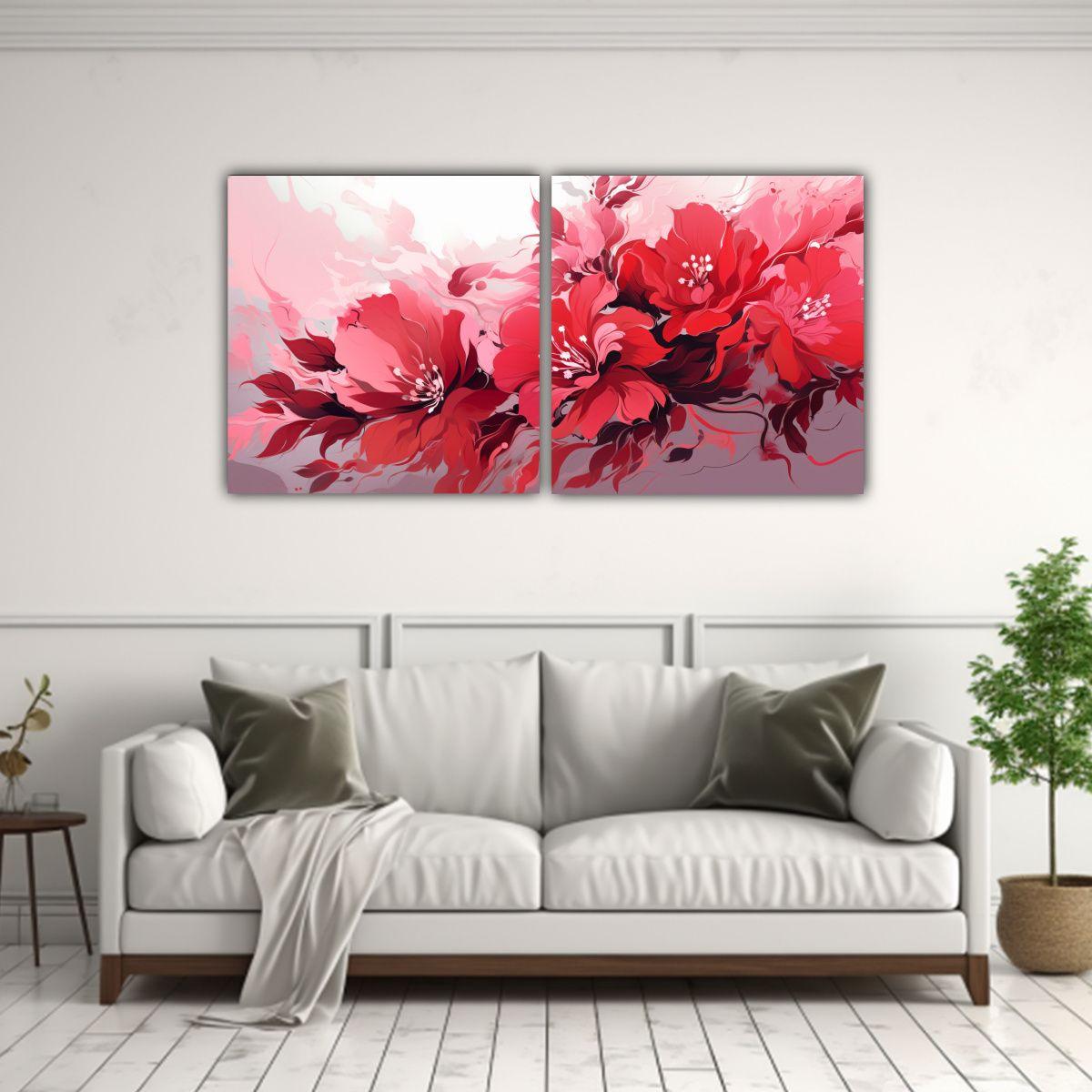Pinturas Decorativas Finas Con Líneas Multicolor 120x60 Cm-2
