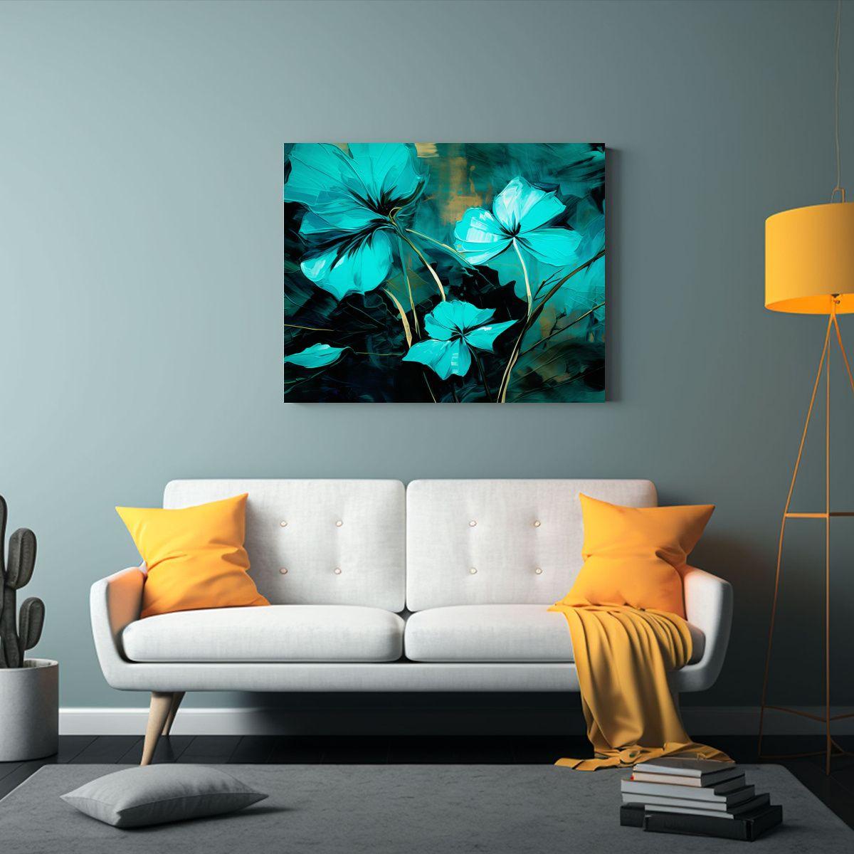 Pinturas Decorativas Estilo Mediterráneo Con Exuberantes Co 90x60cm-2