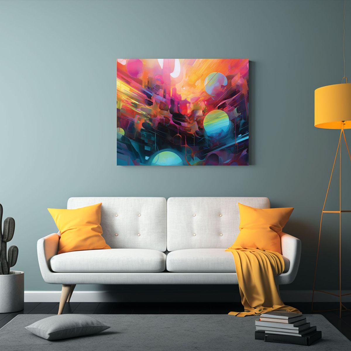Cuadros Decorativos Con Reflejos Brillantes De Espacio Y Col 40x30cm-2