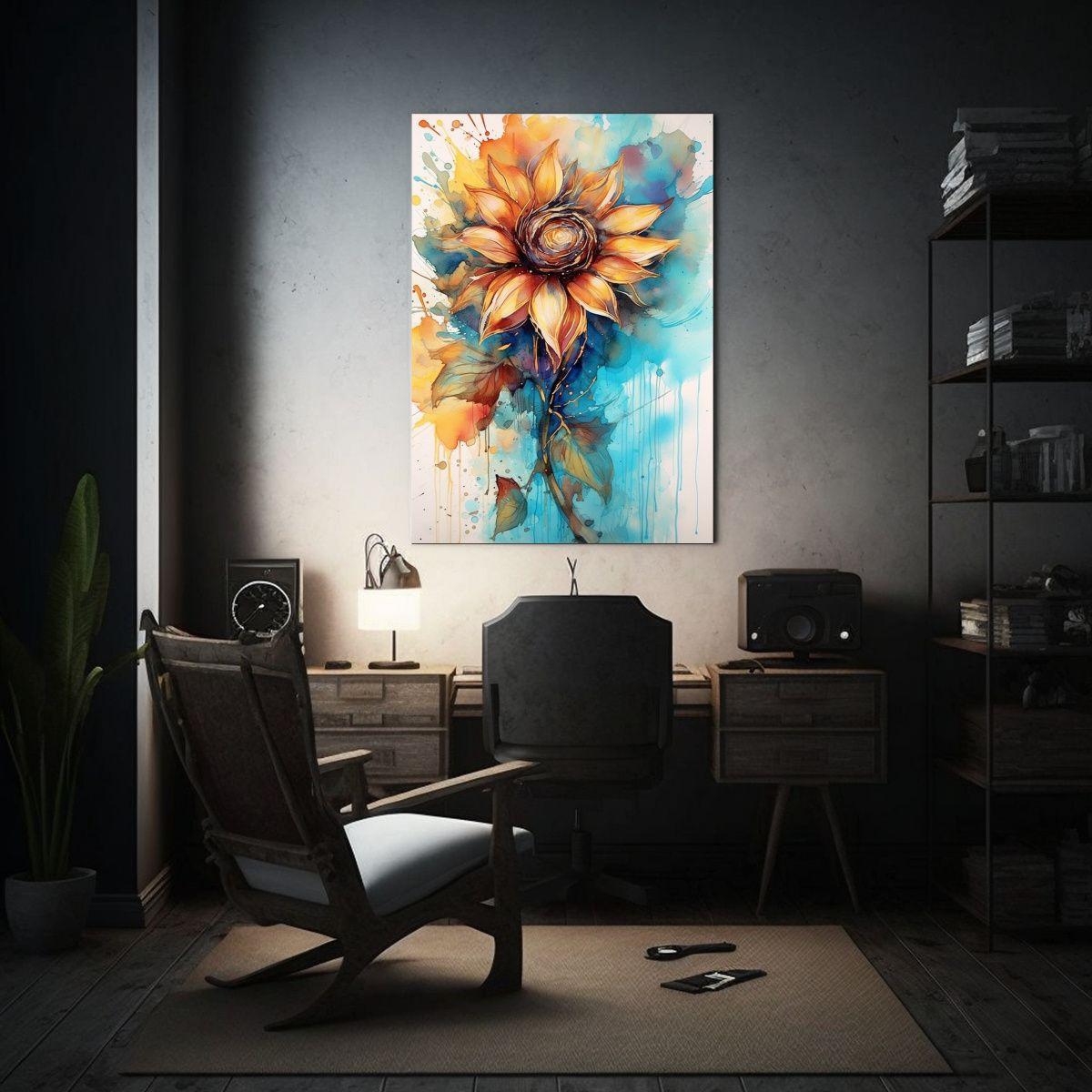 Pintura Decorativa Inspiradora De Flores Estilo 80x120cm-2