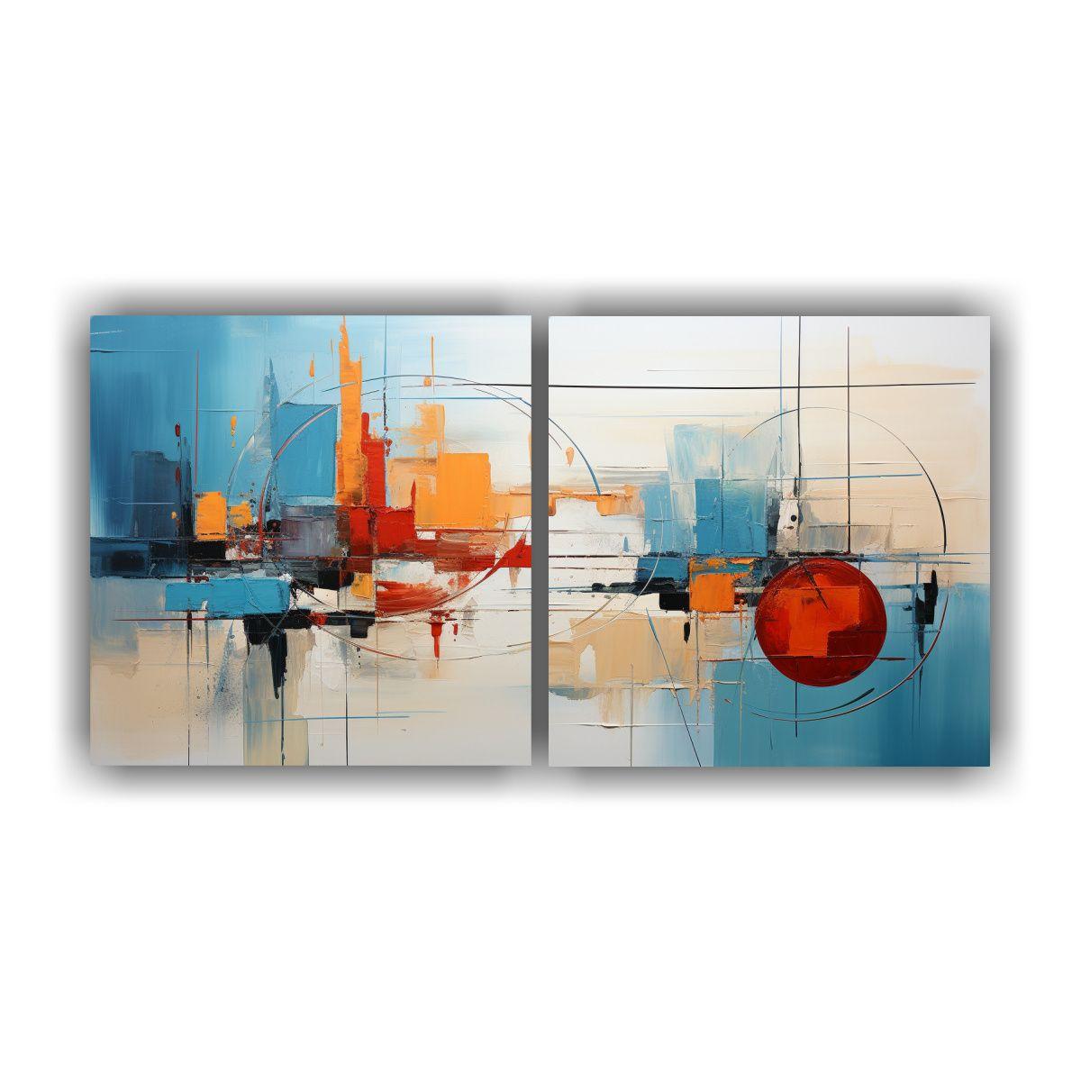 Pintura Abstracta De Alta Calidad En Lienzo 60x30 Cm-0