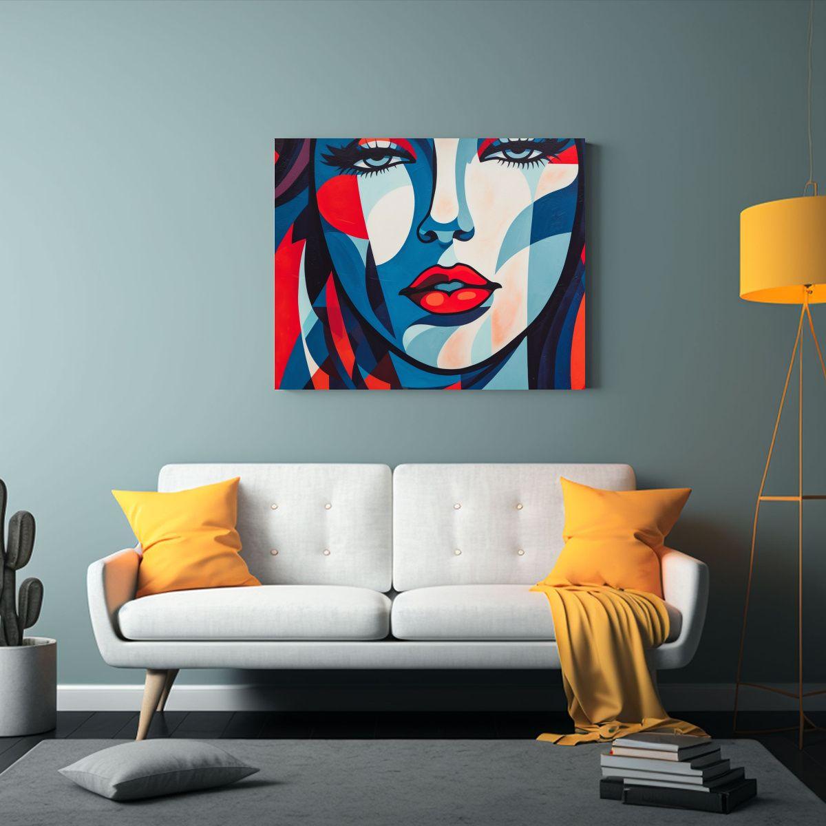 Pinturas Decorativas Urbanas Estilo Memphis, 65x50cm-2