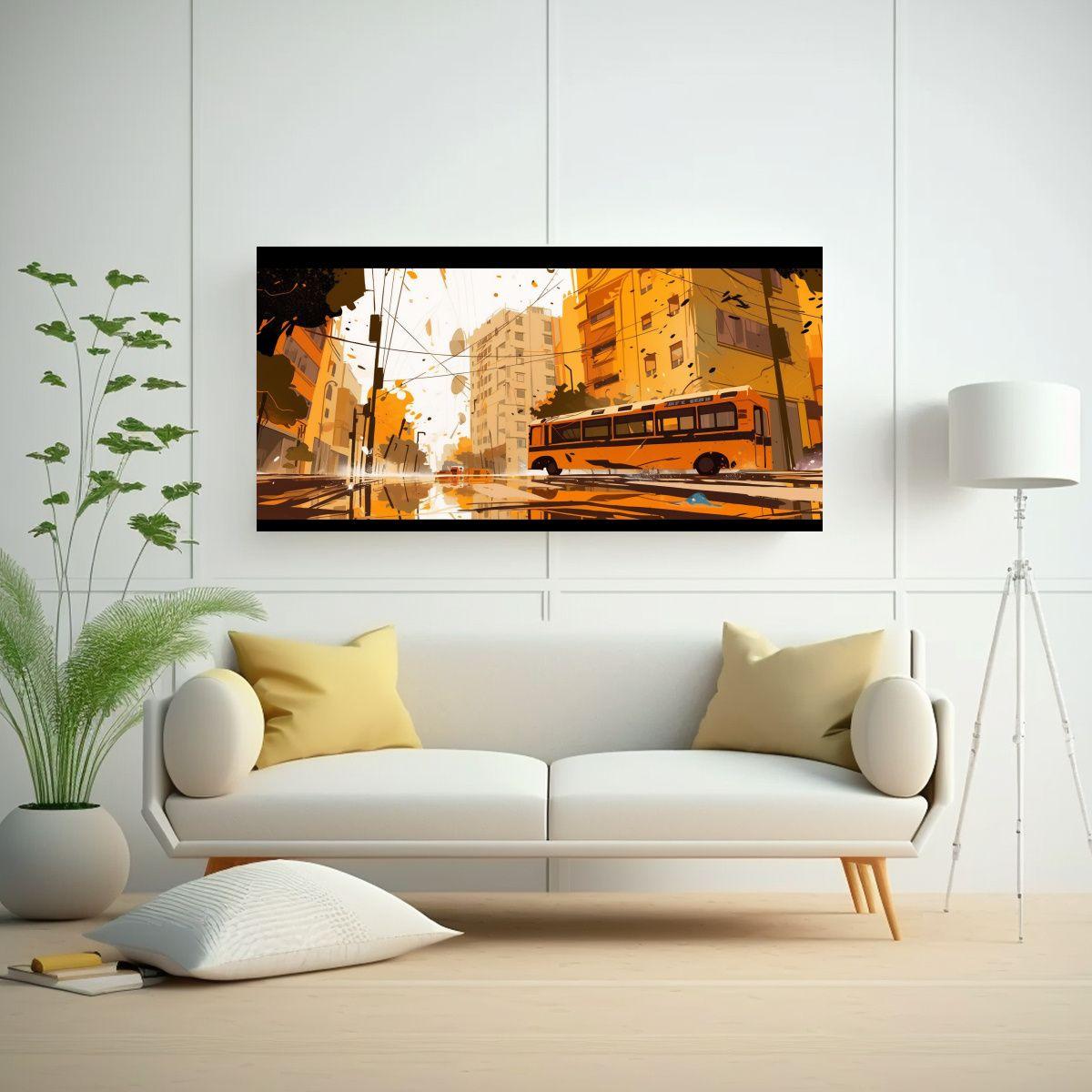 Cuadro Decorativo Arte Gráfico En Santiago Con Co 100x50cm-2