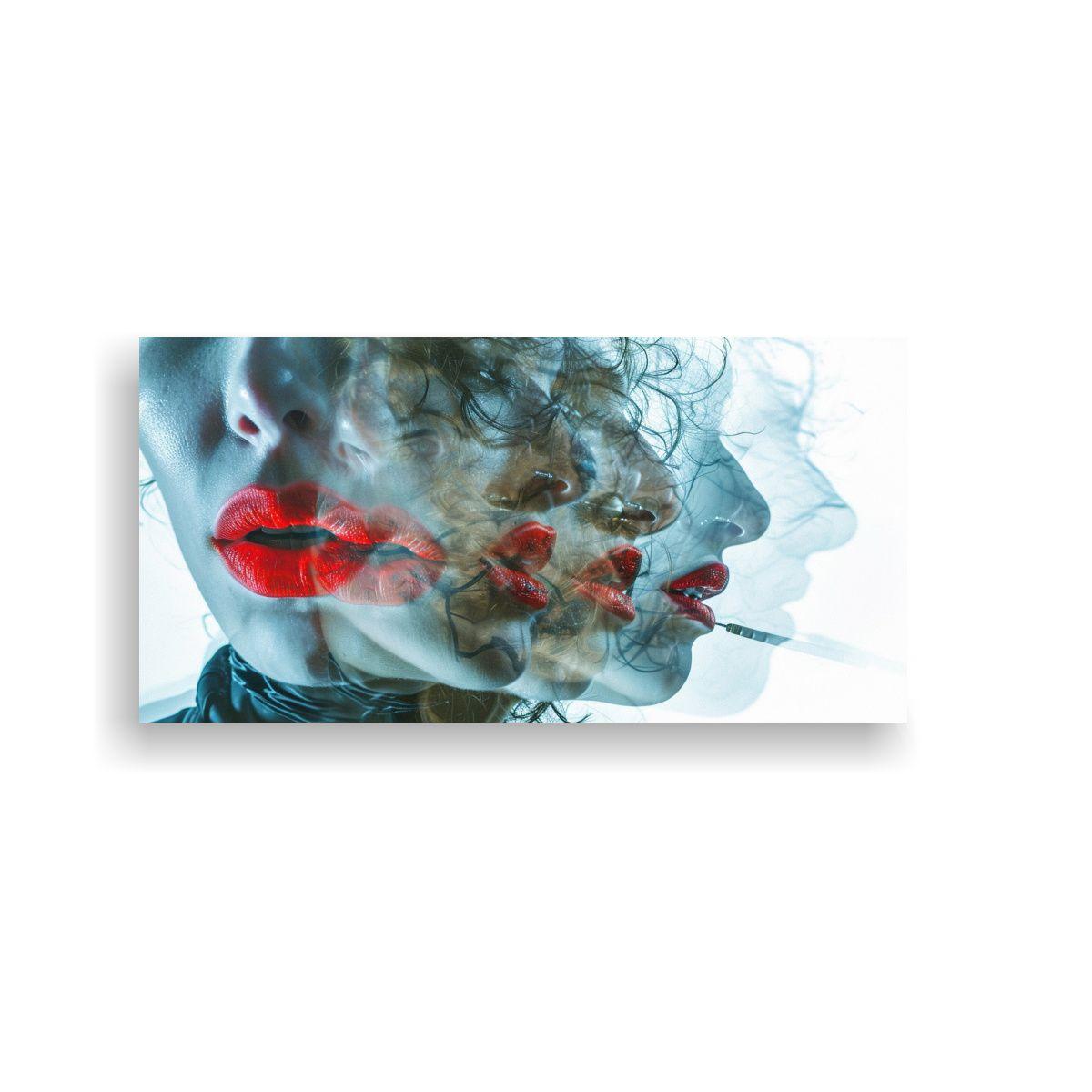 Cuadros Decorativos Urbano Conceptual: Labios 140x70 Cm-0