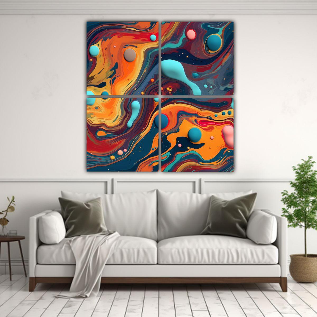 Cuadros Inspiración Alegre: Animación Abstracta 40x40 Cm-2