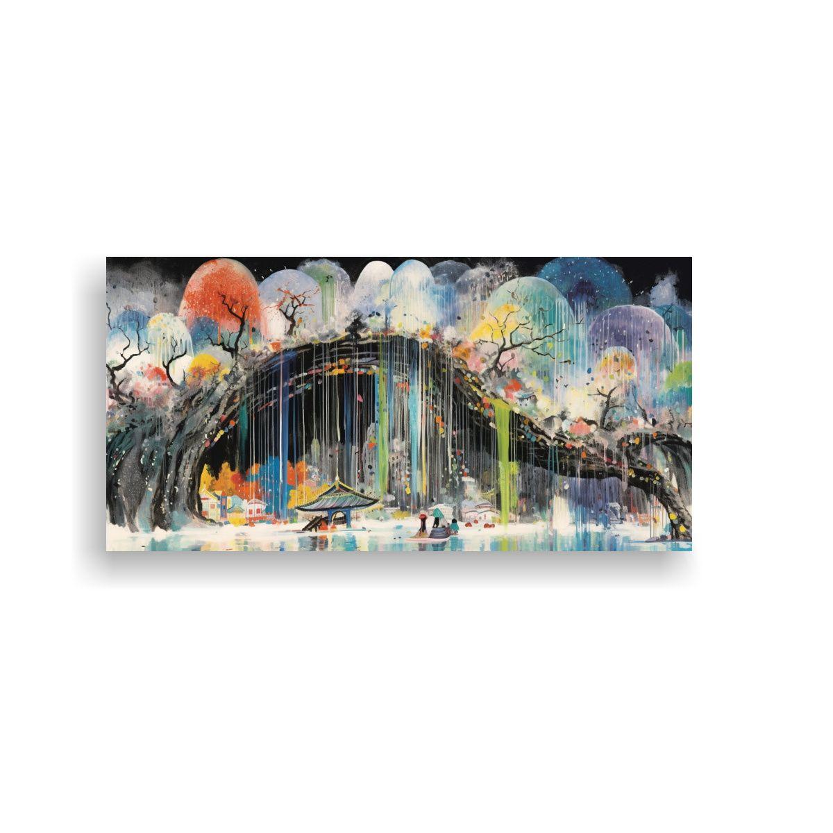 Pintura Tela Estilo Galería Por Wu Guanzhong, 60x30cm-0