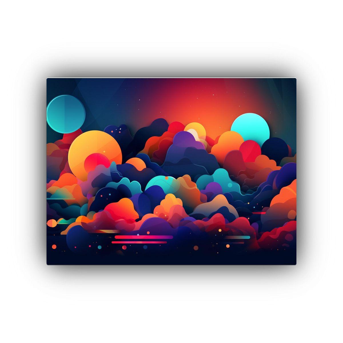 Lienzo Moderno Abstracto Con Tema De Color: Fondo 8k. 120x80cm-0