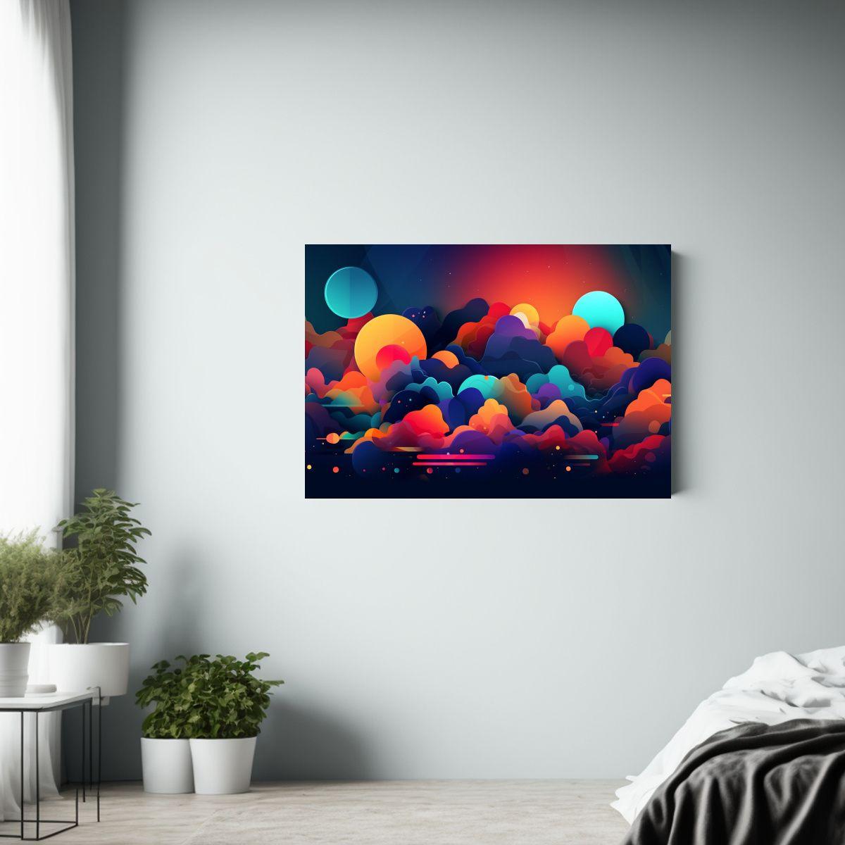Lienzo Moderno Abstracto Con Tema De Color: Fondo 8k. 120x80cm-2
