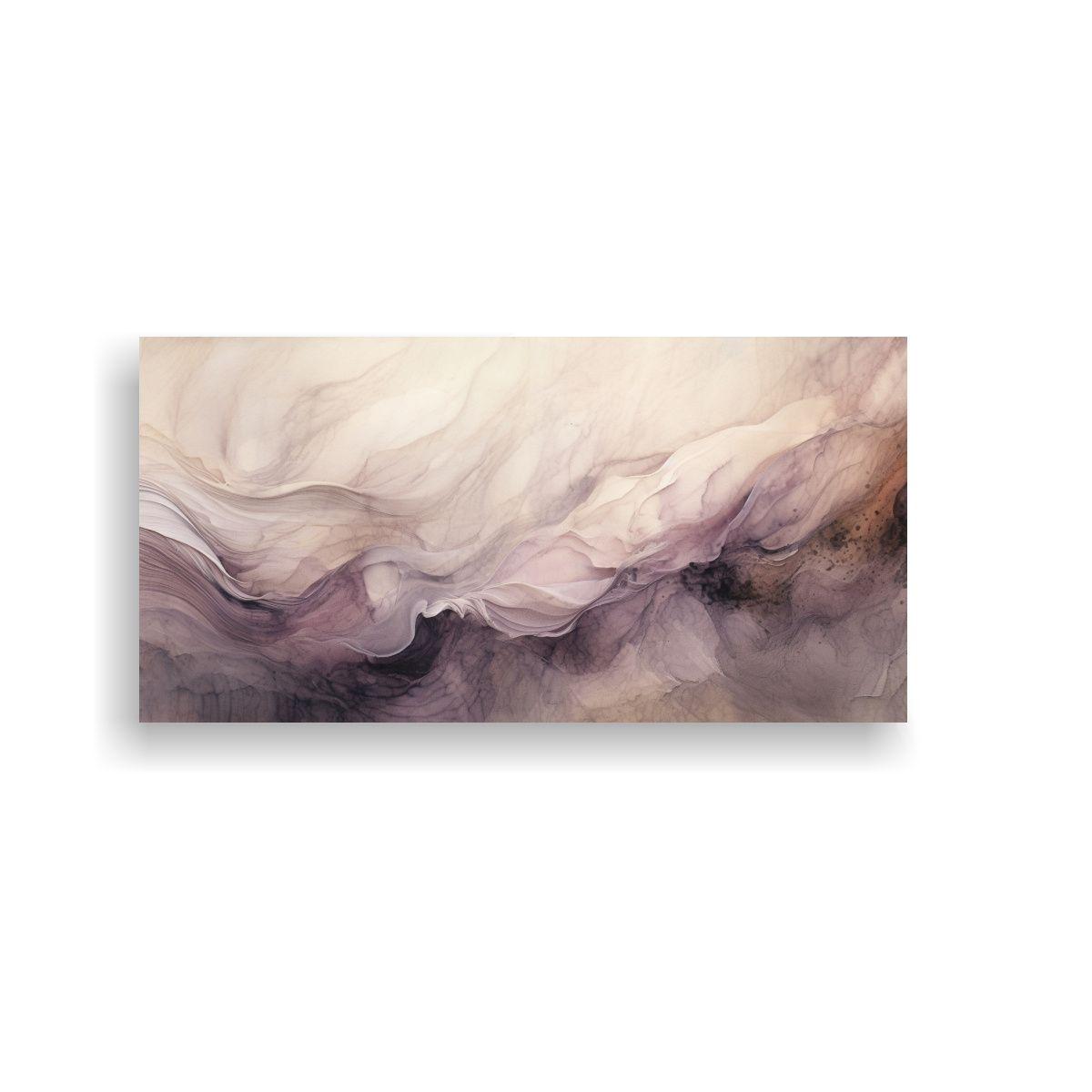 Cuadro Diseño Equilibrado Textura Acuarela Gris 80x40cm-0