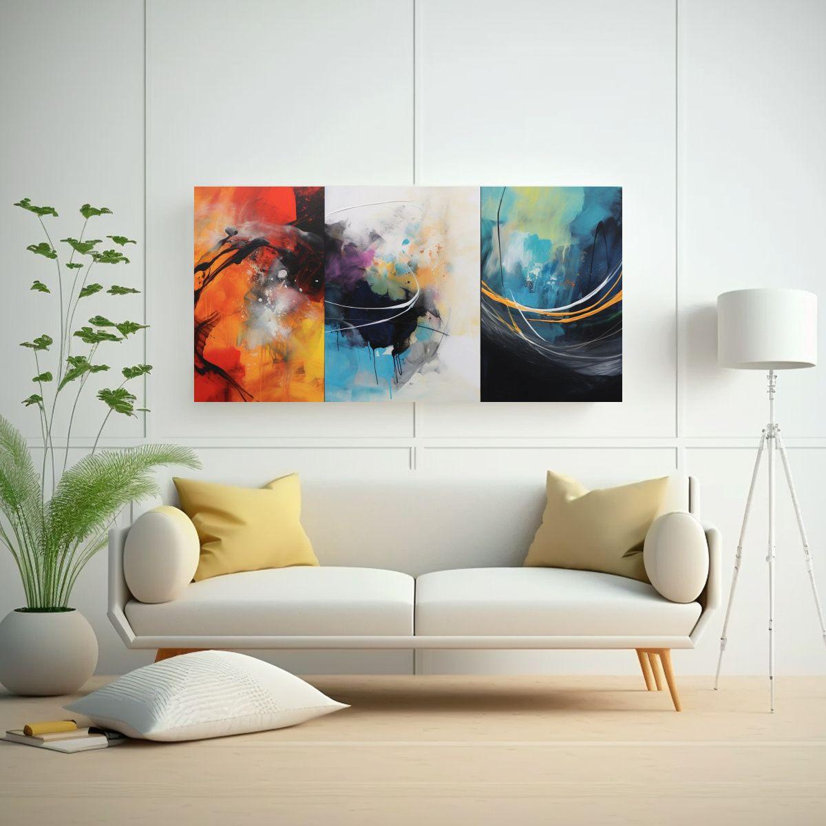 Pinturas Abstractas Para Decoración Con Arte 160x80cm-2