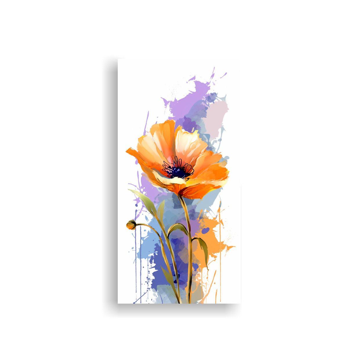 Cuadro Lienzo Imagen Luminosa De Una Amapola 60x120cm-0