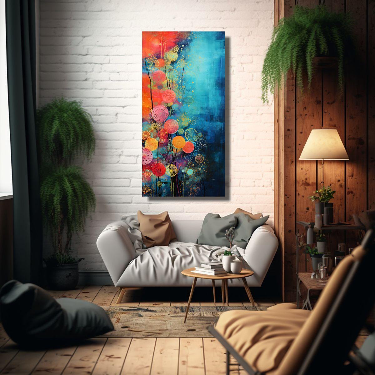 Pinturas Decorativas De Tela En Bastidor Modernos 70x140cm-2
