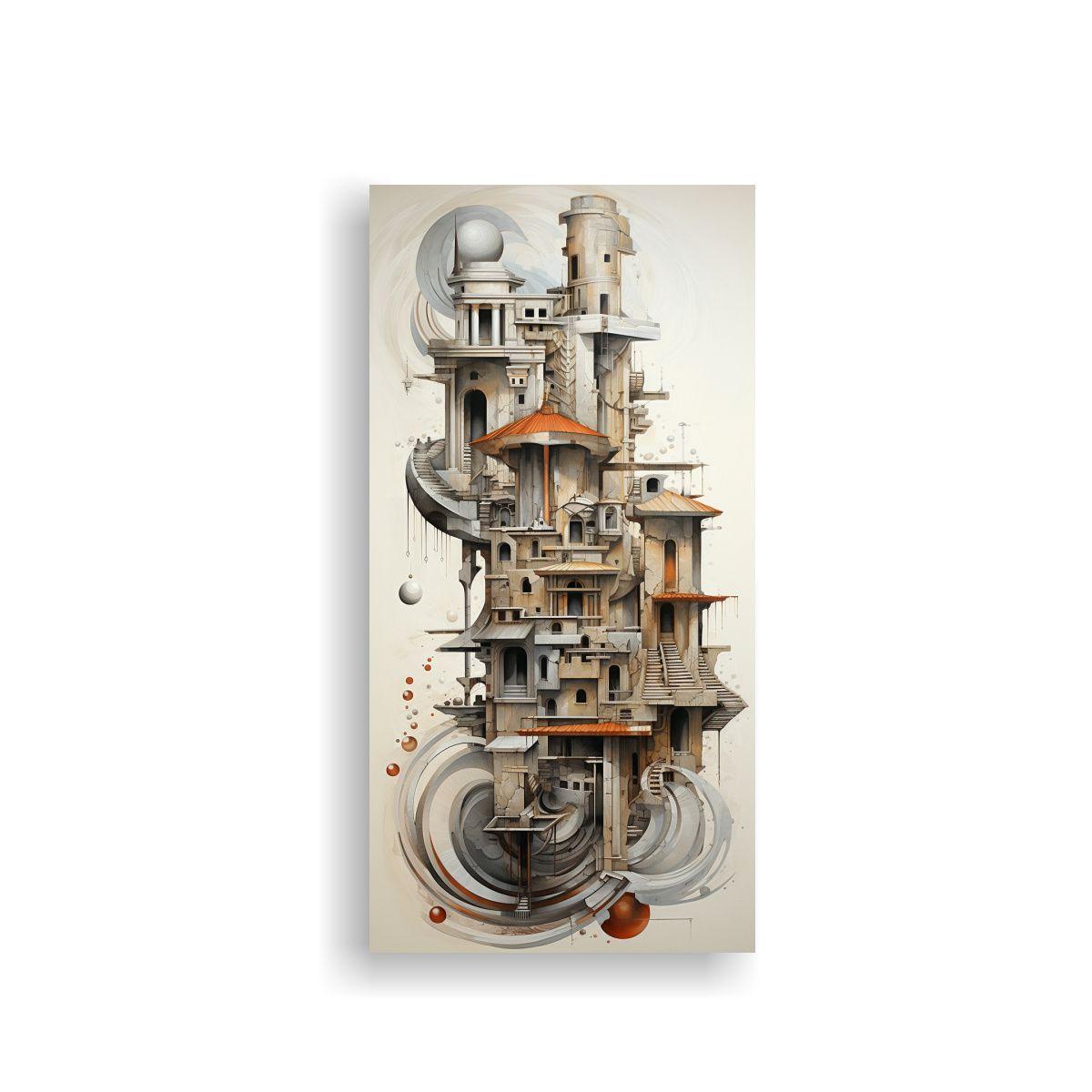 Cuadro De Decoración Fusión Abstracta De 80x160cm-0