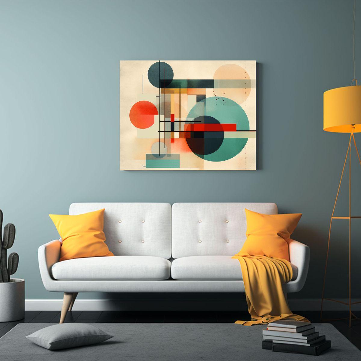 Diseño Digital Abstracción Dinámica En Bastidor 50x40cm-2