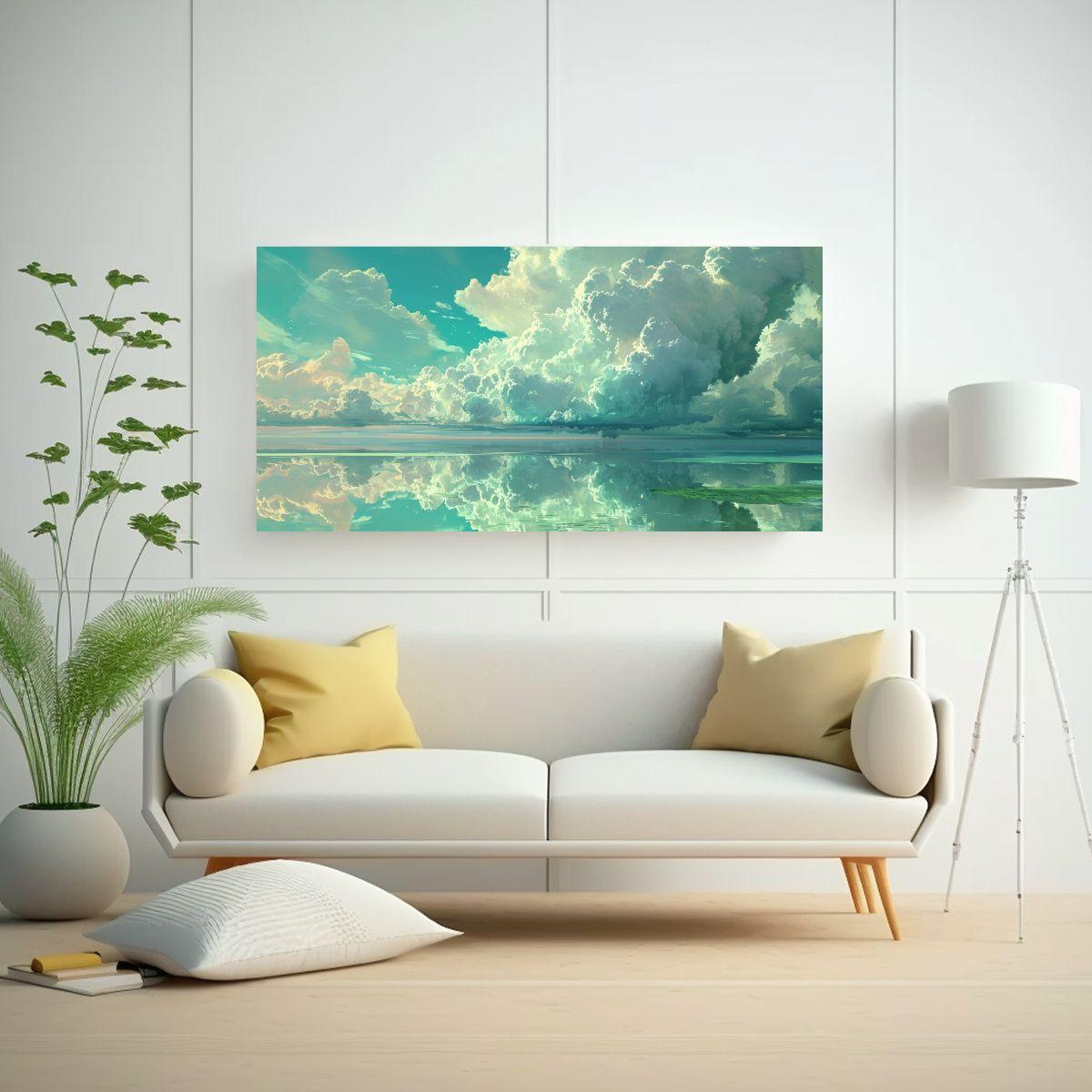 Cuadros Decorativos Vanguardia Enigmática, Nubes 60x30 Cm-2