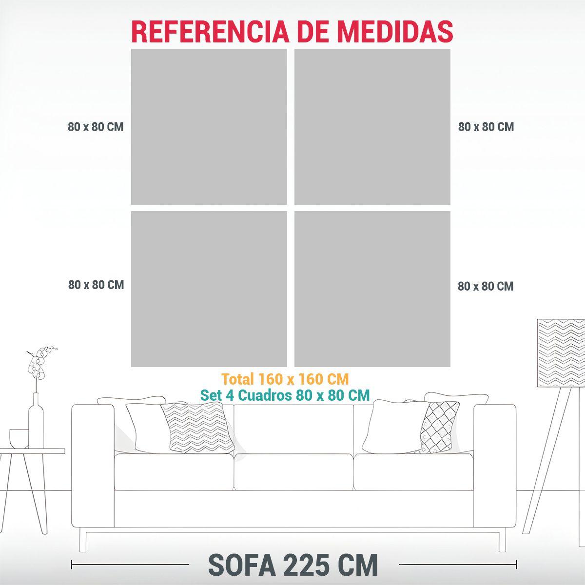 Pinturas Decorativas En Bastidor De Alta Calidad 160x160 Cm-1