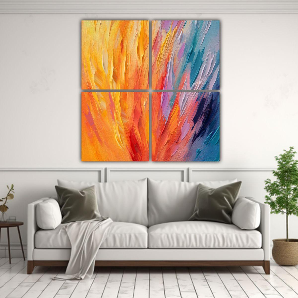 Pinturas Decorativas En Bastidor De Alta Calidad 160x160 Cm-2