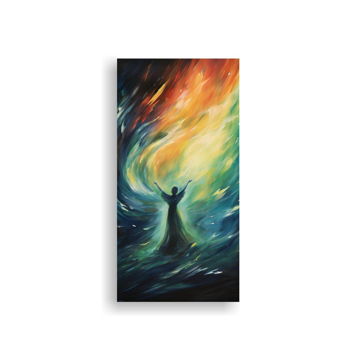 Pintura Decorativa Abstracta De Movimiento 40x80cm-0