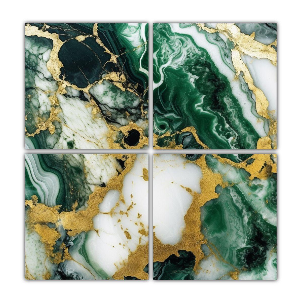 Cuadros Decoración Exclusivos Mármol Verde 80x80 Cm-0