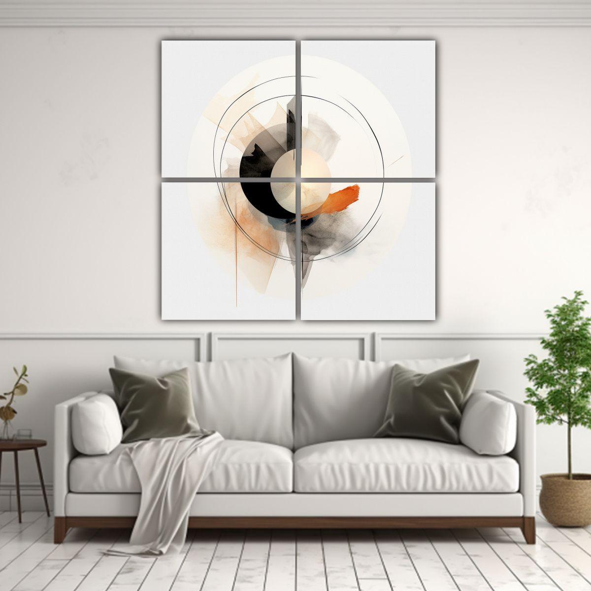 Pintura Decorativa Cuadros Vanguardia Armonía 160x160 Cm-2