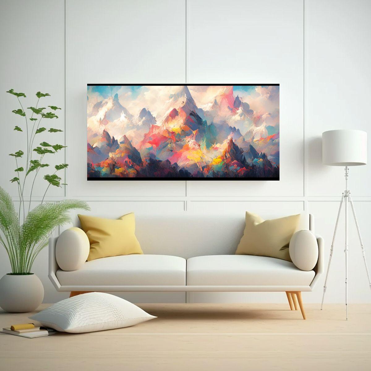 Pinturas Decorativas De Famosas Montañas Y Cordil 140x70cm-2