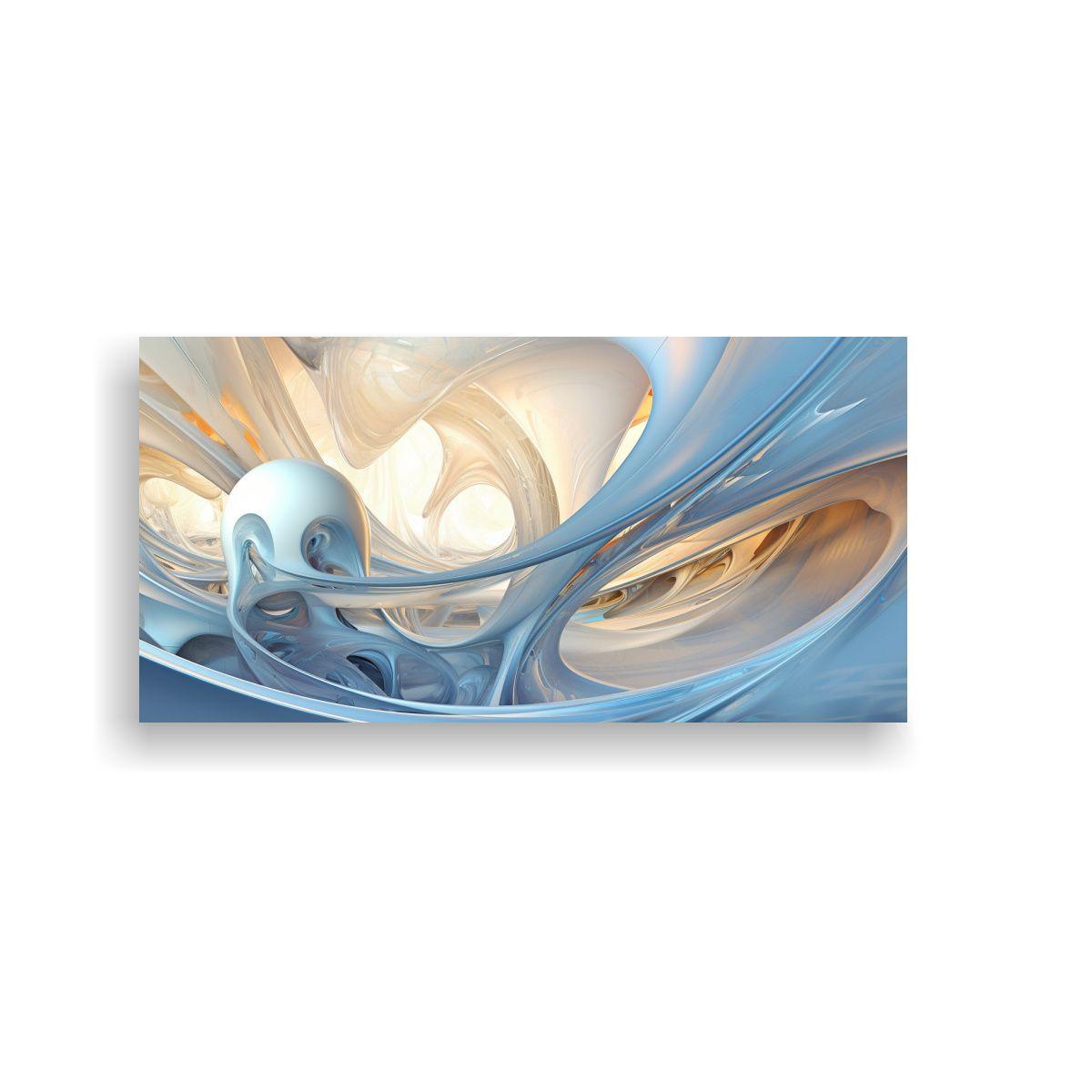 Pinturas De Decoración Retrofuturista Azul Claro 100x50cm-0