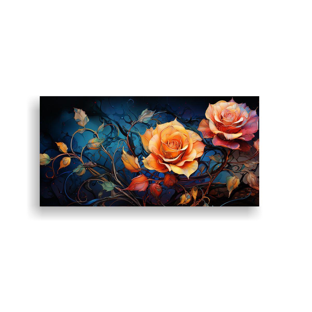 Pintura Decorativa Estilo Rose Van Gogh De Alta 40x20 Cm-0
