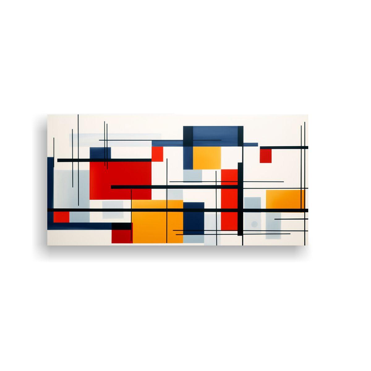 1 Cuadro Movimiento Para Sala Arte Abstracto 160x80 Cm-0