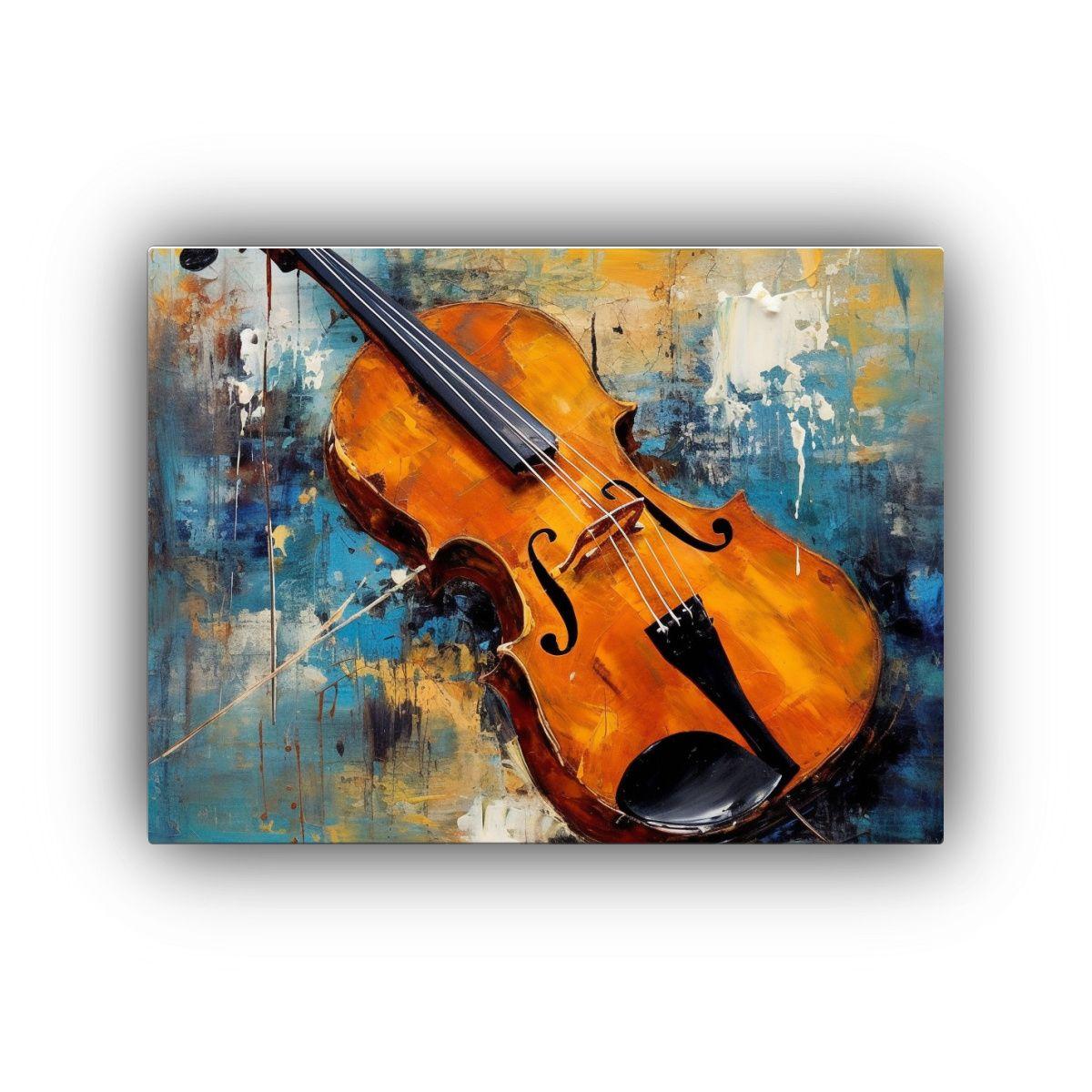 Cuadro Abstracto Perspectiva Serenata Estelar: Arte Mixto In 90x60cm-0