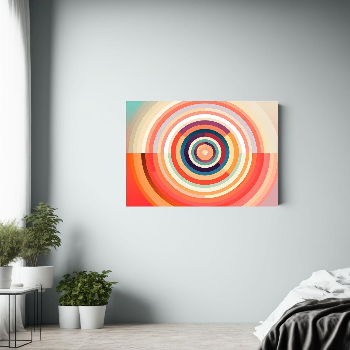 Pinturas De Decoración Estilo Mosaico Lineal Saturno En Art 65x50cm-2