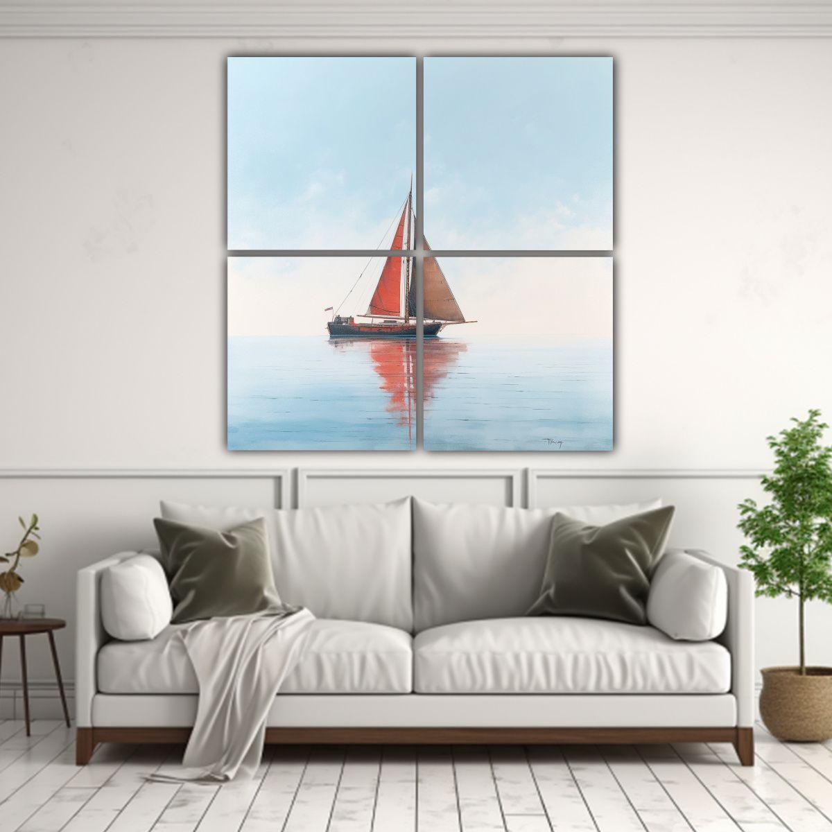 Cuadro Impreso Lienzo Minimalista De Un Hermoso 120x120 Cm-2