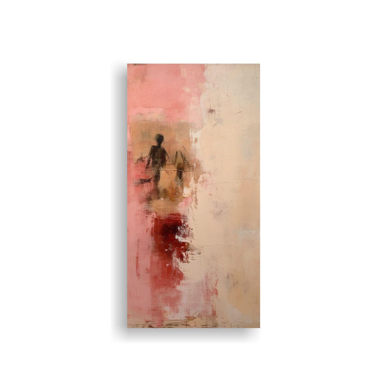 Tela Abstracta Con Colores Mixtos En Estilo 30x60cm-0