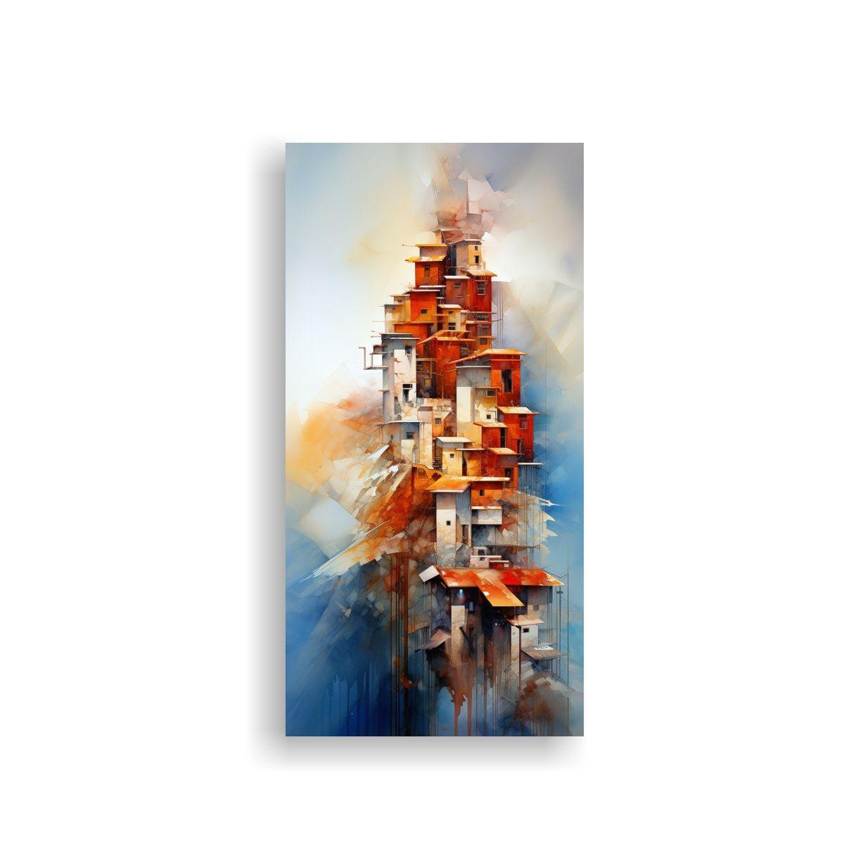 Paisajes Abstractos Acuarela: Composición 30x60cm-0