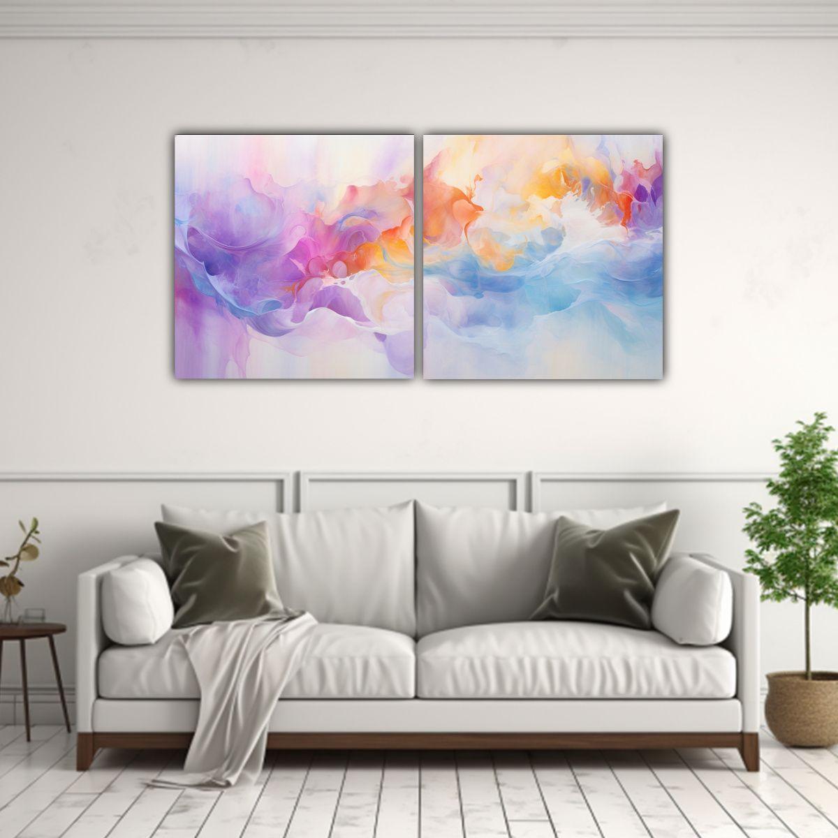 Set 2 Lienzos De Tela Impreso Primavera 160x80 Cm-2