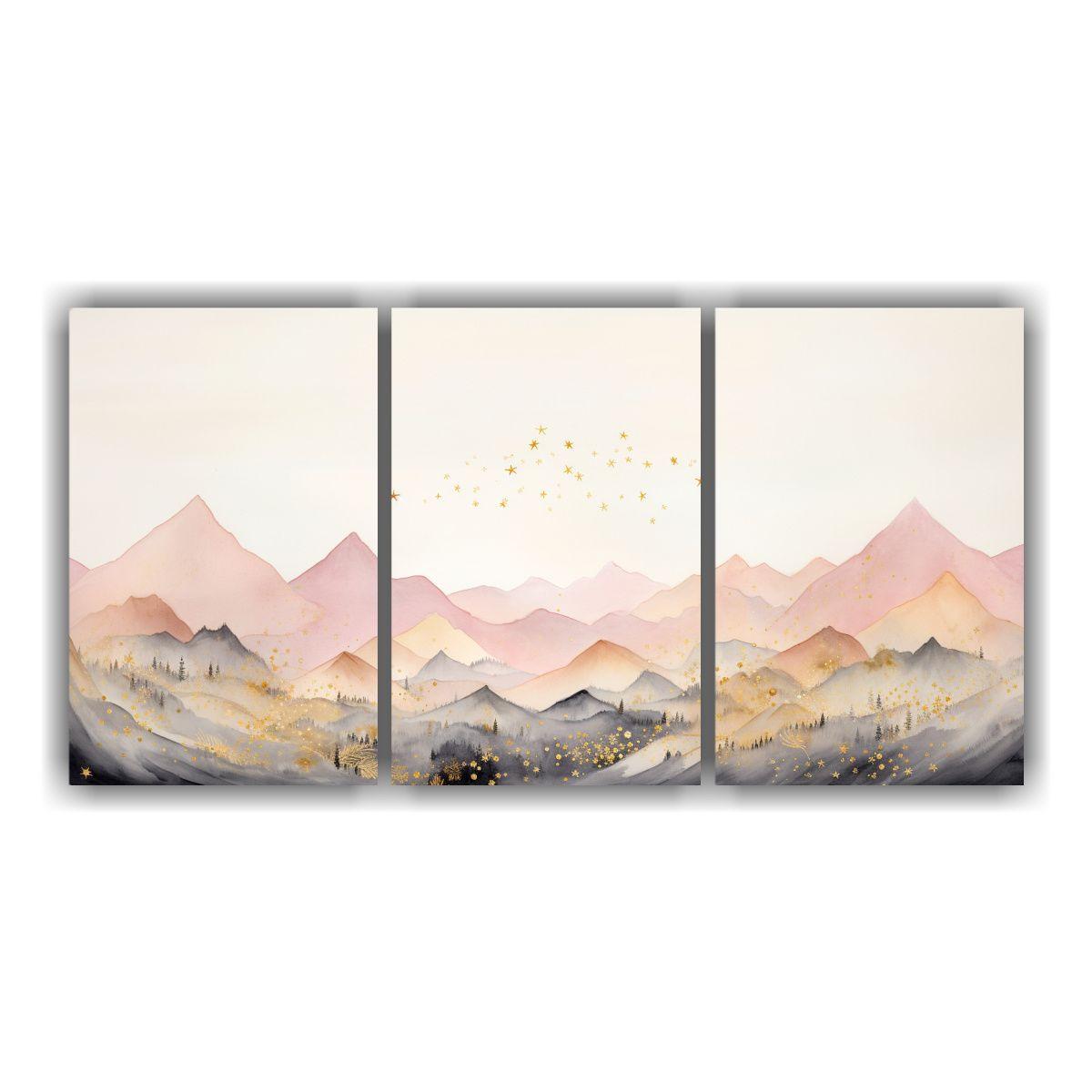Paisaje Montañoso Elegante Con Decoraciones 150x75 Cm-0