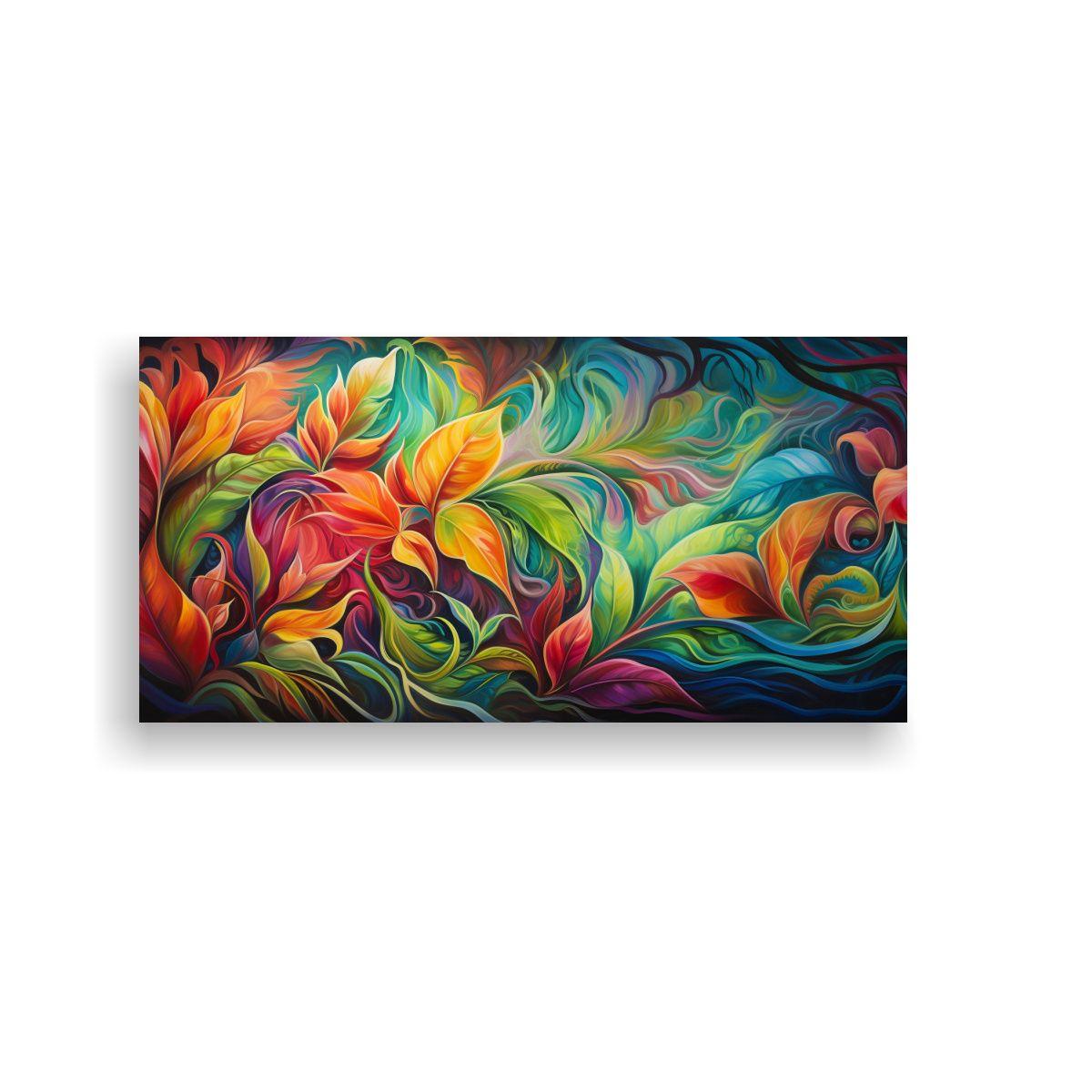 Cuadros Abstractos Perspectiva Giratoria En Tela 40x20cm-0