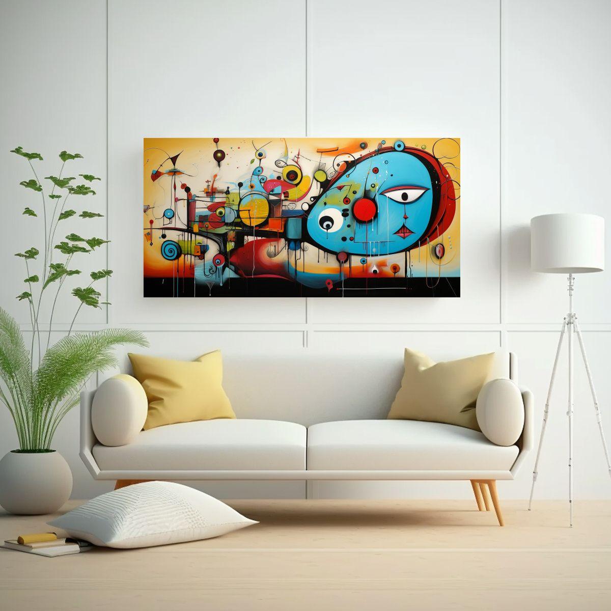 Pinturas Abstractas Modernas En Bastidor: Línea 140x70cm-2
