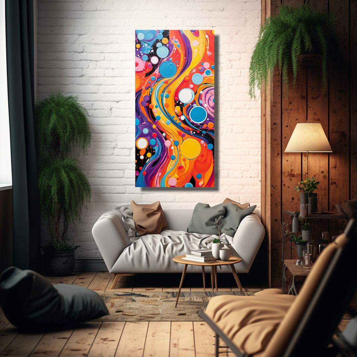 Pinturas Decorativas De Canva Movimiento Bonito 70x140cm-2