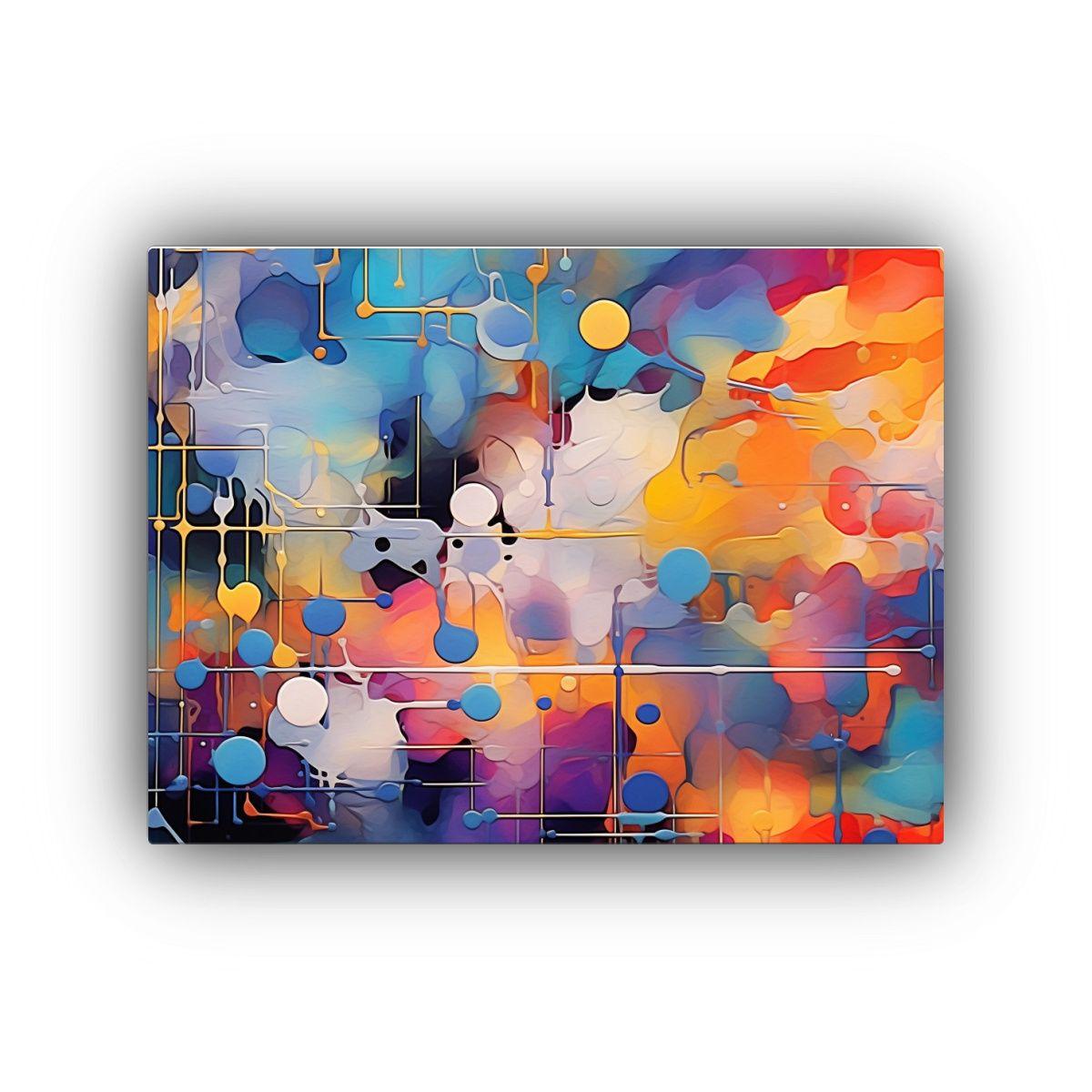 Pintura Abstracta Inspirada En Imagen Para Decoración De Pa 45x30cm-0