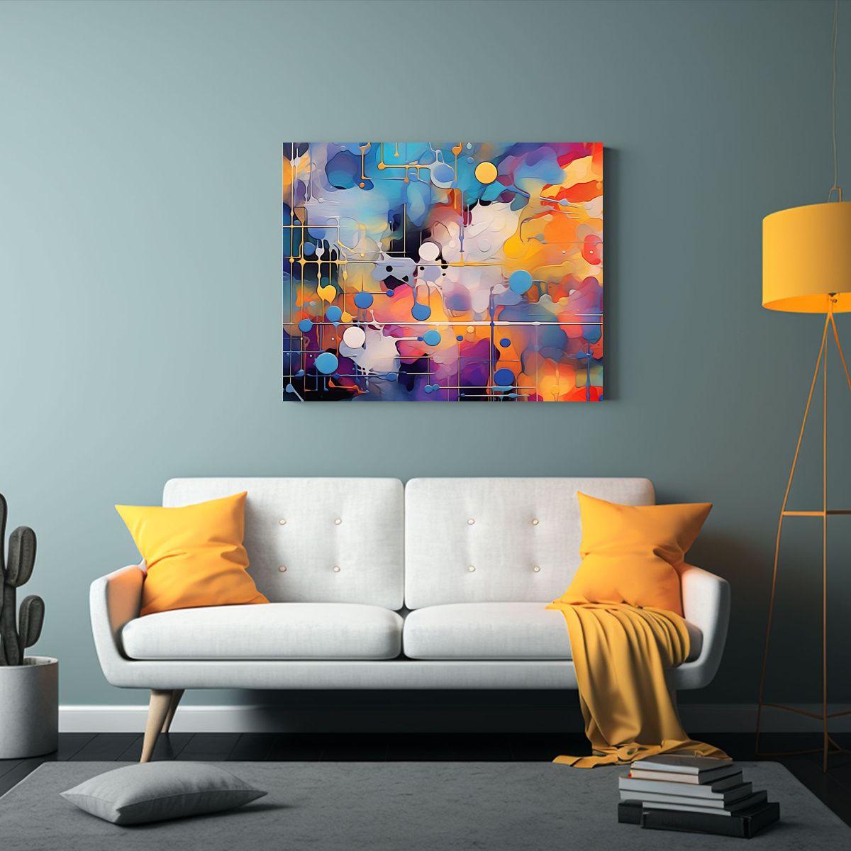Pintura Abstracta Inspirada En Imagen Para Decoración De Pa 45x30cm-2