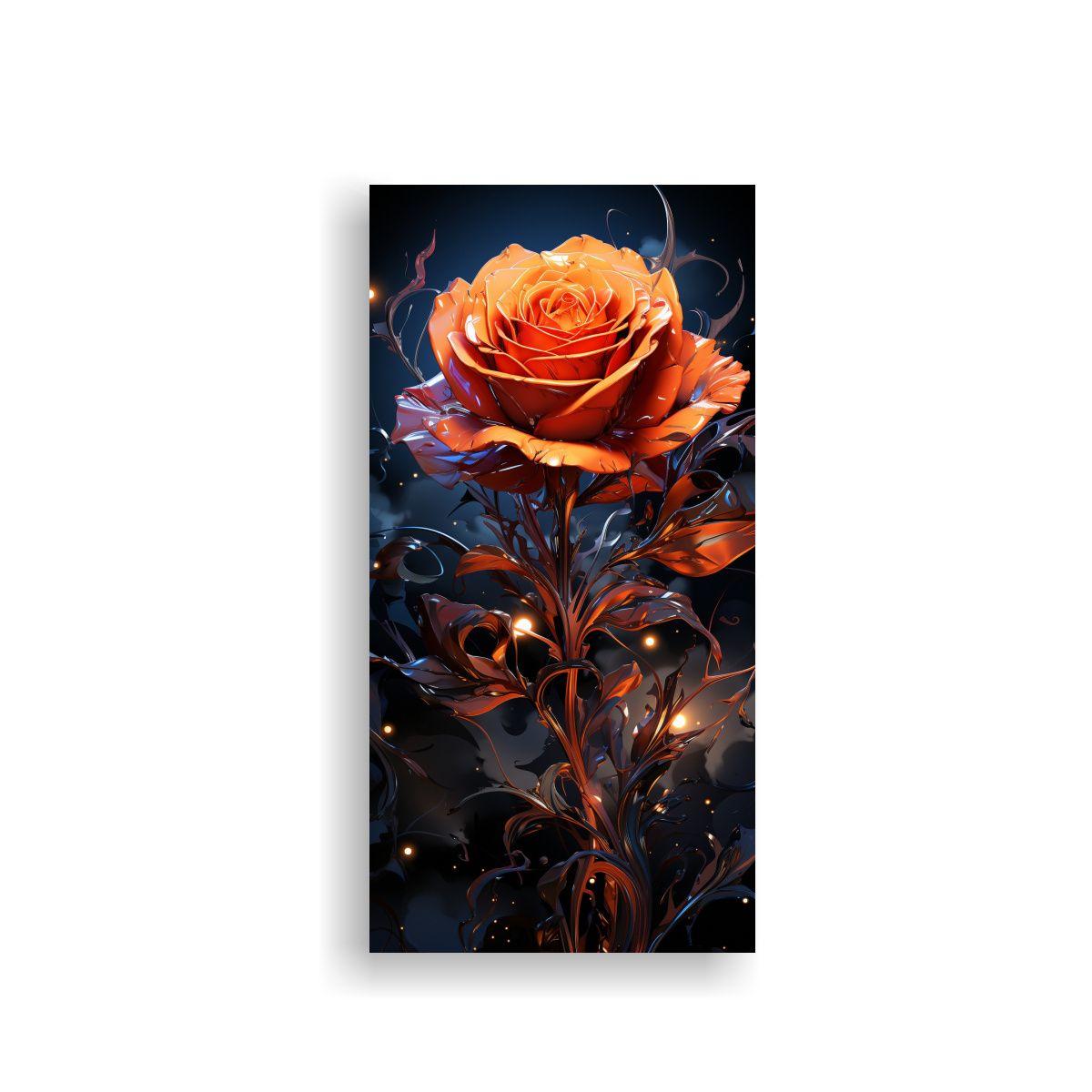 Arte De Pared Fotografía Abstracta De Una Rosa 70x140cm-0