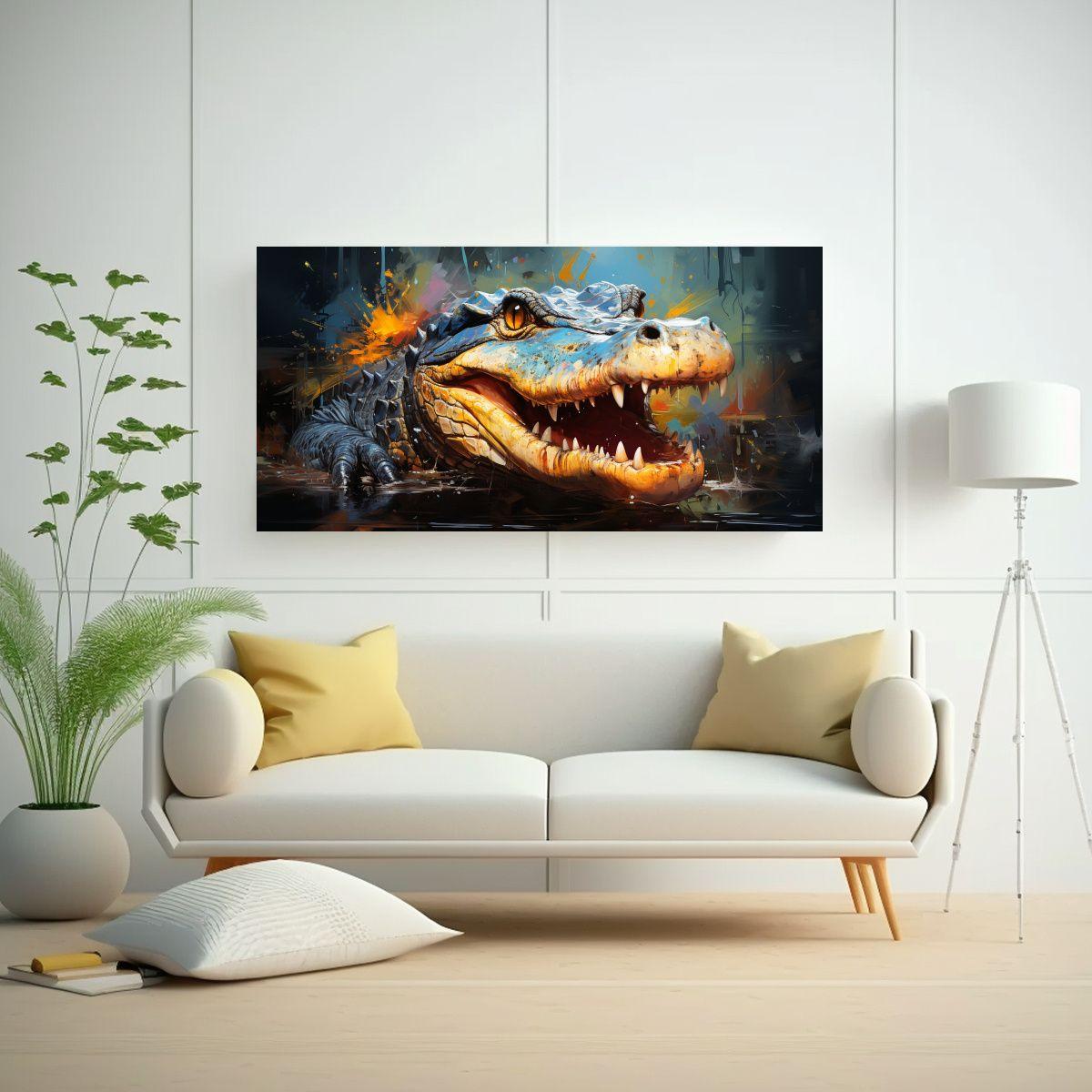 Lienzo Tema Exclusivo: Pintura En Estilo Colorido 40x20cm-2