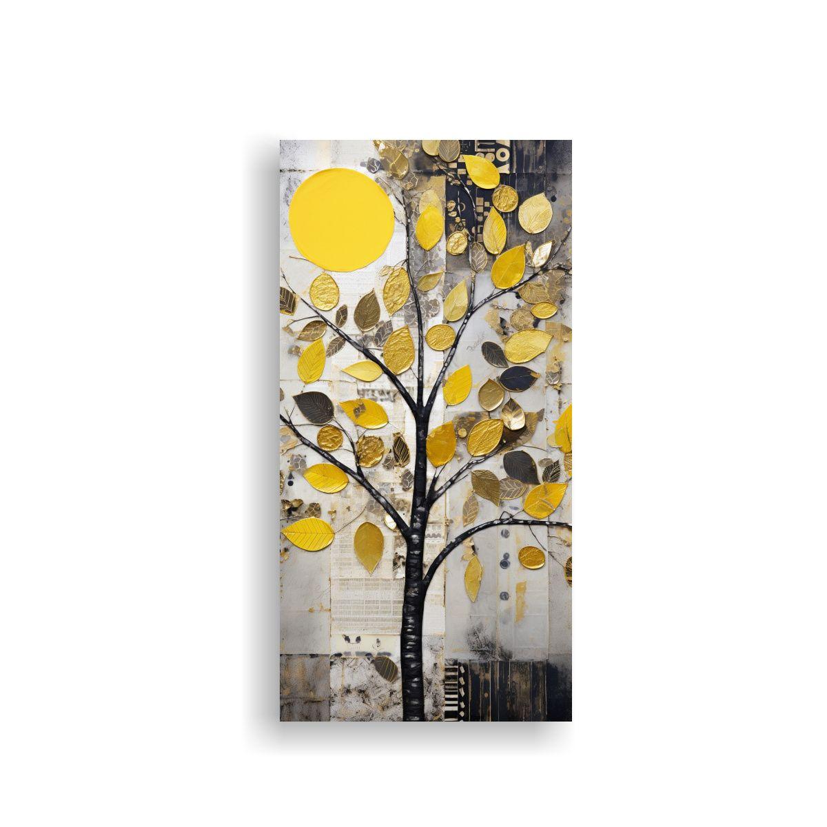 Cuadro De Tela Con Brillante Patrón Intenso De 50x100cm-0