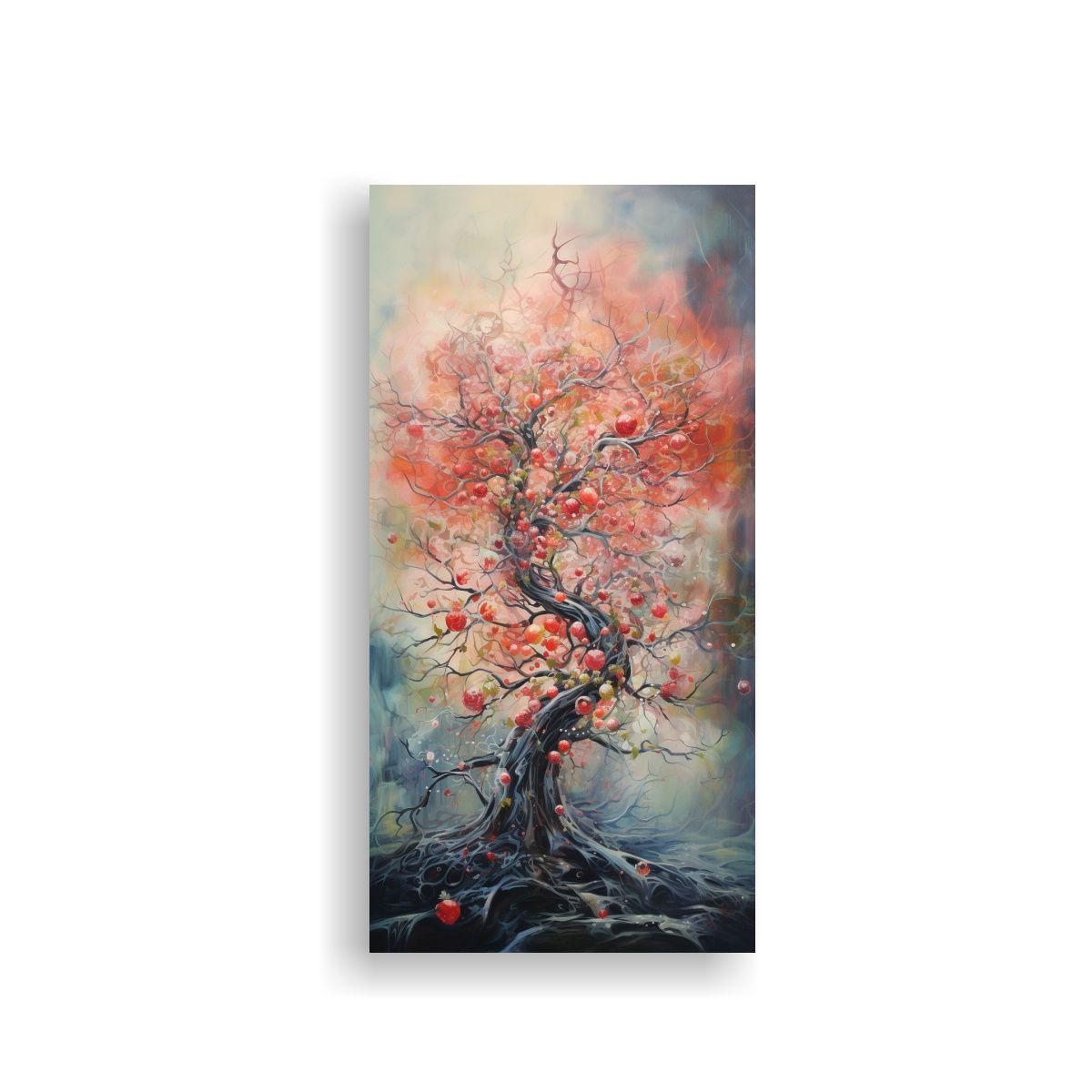 Pintura Abstracta De Un Manzano En Estilo 60x120cm-0