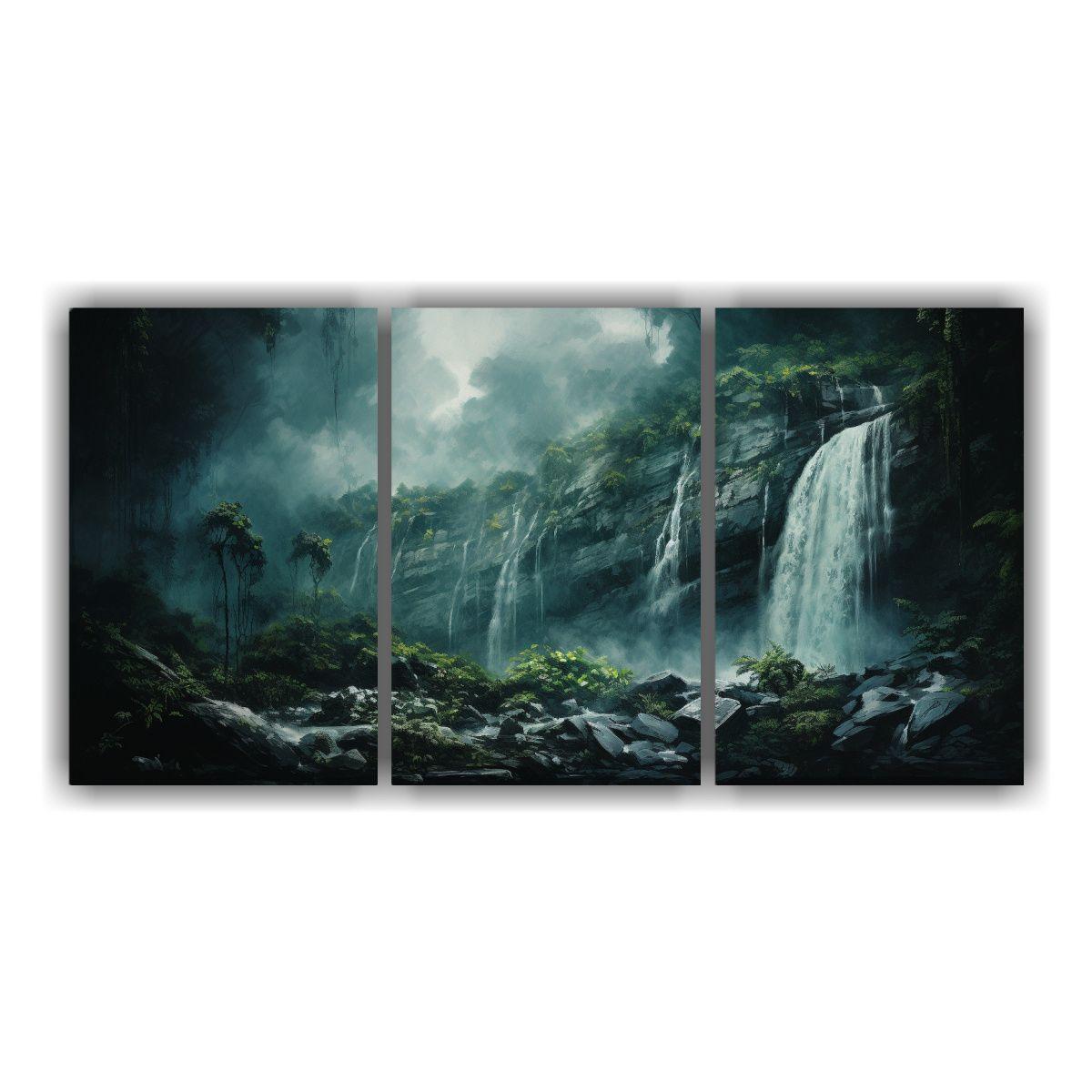 Pinturas De Decoración En Tres Lienzos De Tela 180x90 Cm-0